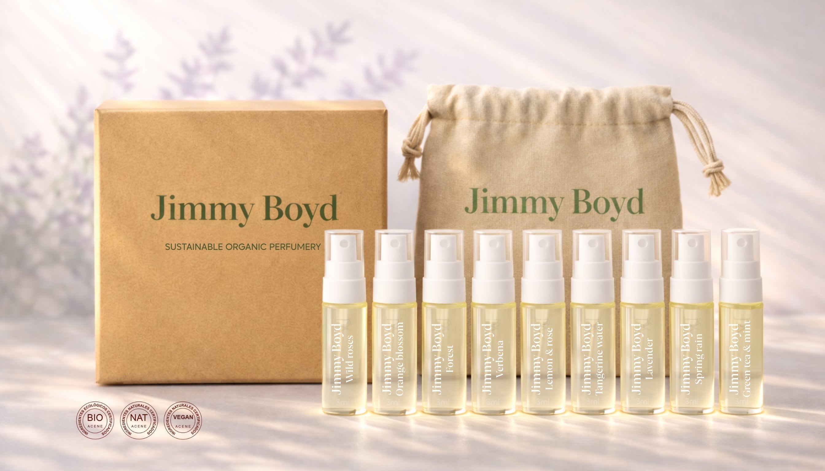 Jimmy Boyd Organic Fragrance and Perfume Sample Set